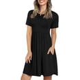 thumbnail image 3 of JuneFish Women's Summer Short Sleeve Casual Dresses Beach Flowy Sundresses with Pockets, 3 of 7