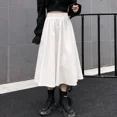thumbnail image 5 of Falda negra para mujer Otoño/Invierno 2024 Nueva minifalda adelgazante de cintura alta y largo medio estilo japonés, 5 of 5