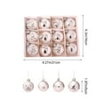 thumbnail image 3 of Hvmvliv 12-Piece Shatterproof Christmas Ball Ornaments Multiple Styles Tree Party Decorations Silver, 3 of 6