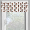 thumbnail image 2 of Ambesonne Seahorse Valance Pack of 2, Pattern in Watercolors, 54"X12", Grey and Red, 2 of 5