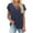 Navy1, variant on Diufon Womens Plus Size Tops Summer Casual Crisscross V Neck Short Sleeve Shirts Oversized Loose Tunic Blouse