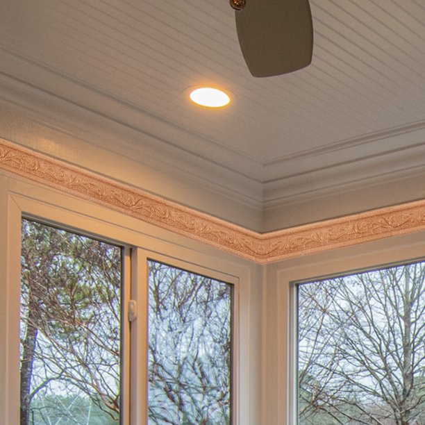 Greenadscape Moldura Autoadhesiva Flexible Marrón Claro Para Esquinas De Paredes Y Bordes De