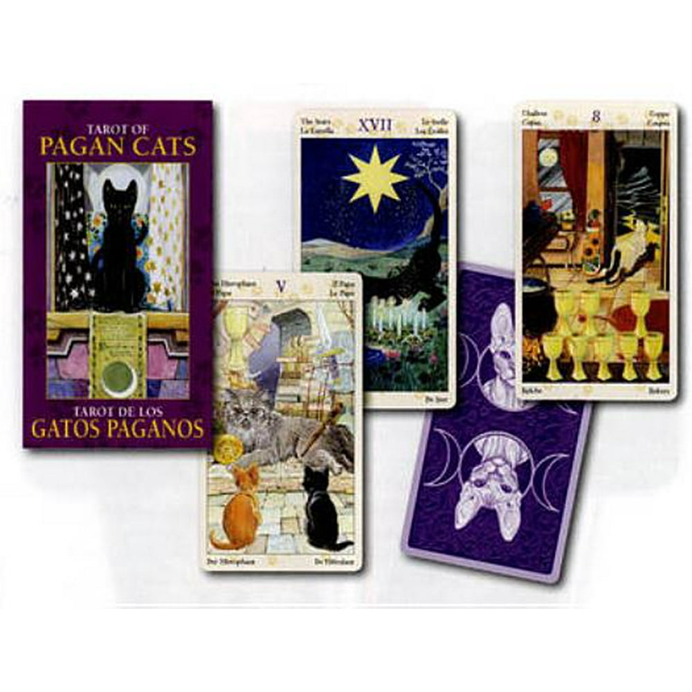 Tarot of Pagan Cats Mini Tarot 78 full colour cards & Instructions