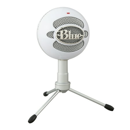 Blue Snowball iCE Plug 'n Play USB Microphone for Recording, Streaming, Podcasting, Gaming on PC and Mac, with Cardioid Condenser Capsule, Adjustable Desktop Stand and USB cable, White