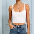 thumbnail image 4 of NIEWTR Women Summer Boho Tie Front Lace Trim Tank Tops Beach Button Down Top Sleeveless Mesh Chiffon Crop Tops Clothes Womens Tank Summer Tank (L,A145-White), 4 of 7