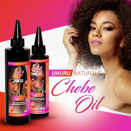 Uhuru Naturals Chebe Oil – African Chebe Serum with Ostrich, Olive & Essential Oils (2oz)