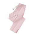 thumbnail image 3 of CYYOLLPF Linen Pants Women Linen Palazzo Pants for Women Women' s Culottes Travel Pants Baggy Trendy Hot Pants Paper Bag Pants Pull on Pants Lounge Sweatpants Yoga Sweatpants Pink M, 3 of 7