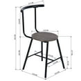 thumbnail image 5 of Bar Table and Chairs Set, 3 Piece Kitchen Table Set with Metal Frame and Wine Rack, Modern Dining Room Table Set, Small Dining Table Sets for Kitchen Dining Room Pub Bistro, JA1540, 5 of 9