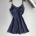 thumbnail image 4 of Fashionable Women Sexy Sleepwear Pijama Home Wear Home Clothing Sleep Lounge Pyjama Solid Color Nightdress with Chest Pads, 4 of 6