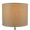 thumbnail image 3 of Fenchel Shades | 18" Top Diameter x 18" Bottom Diameter x 14 Height, (Washer/Spider Attachment) Drum Lamp Shade - (Burlap Natural), 3 of 5