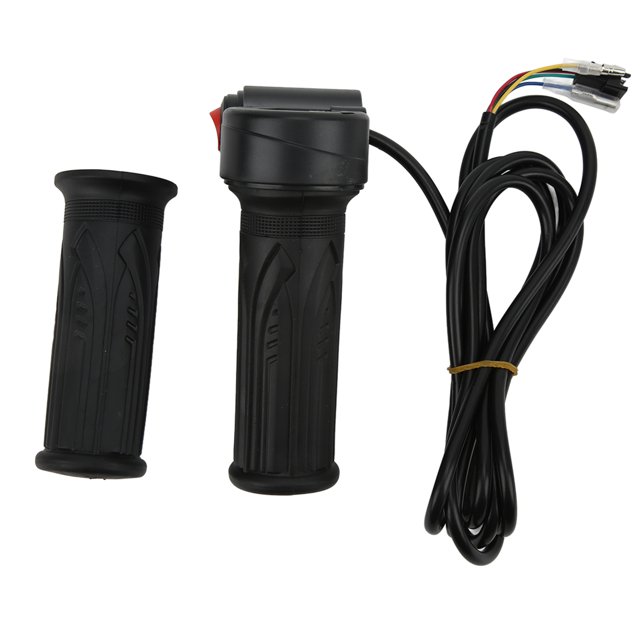 Electric Bicycle Throttle Grip, Electric Bike Throttle Handlebar Universal 12V-99V Strong Automatic Identification Function for Electric Bicycle