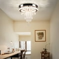 thumbnail image 6 of Diisunbihuo 11.8" Modern Crystal Chandelier Crystal Ceiling Light LED Light Fixture for Bedrooms Dinning Room Hallway (3 Light Color), 6 of 9