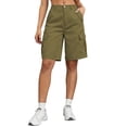 thumbnail image 1 of Fsgntruao Womens Casual Cargo Shorts Multi Pockets Button Fly Work Shorts Breathable Summer Outdoor Shorts, 1 of 7