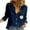 Navy, variant on 2025 Women's Maple Leaf Print Shirt Long Sleeve Casual Blouse | Autumn Street Style & Layering Essential, Navy, L