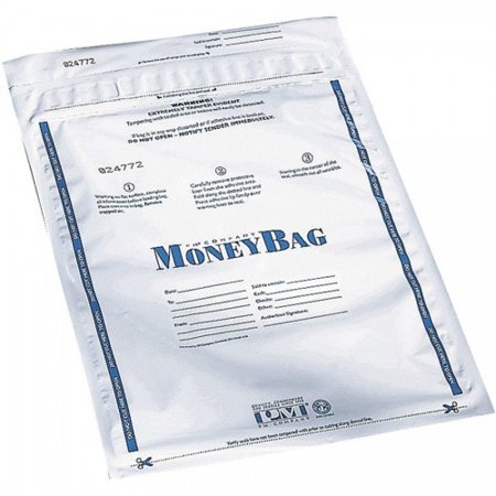 SecurIT Tamper-evident Deposit Bags, 9 X 12, Plastic, White, 100 Per Pack