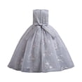 thumbnail image 4 of 3-13Years Girls Lace Wedding Dress Sleeveless Flower Princess Embroidered Tulle Birthday Party Dresses, 4 of 5
