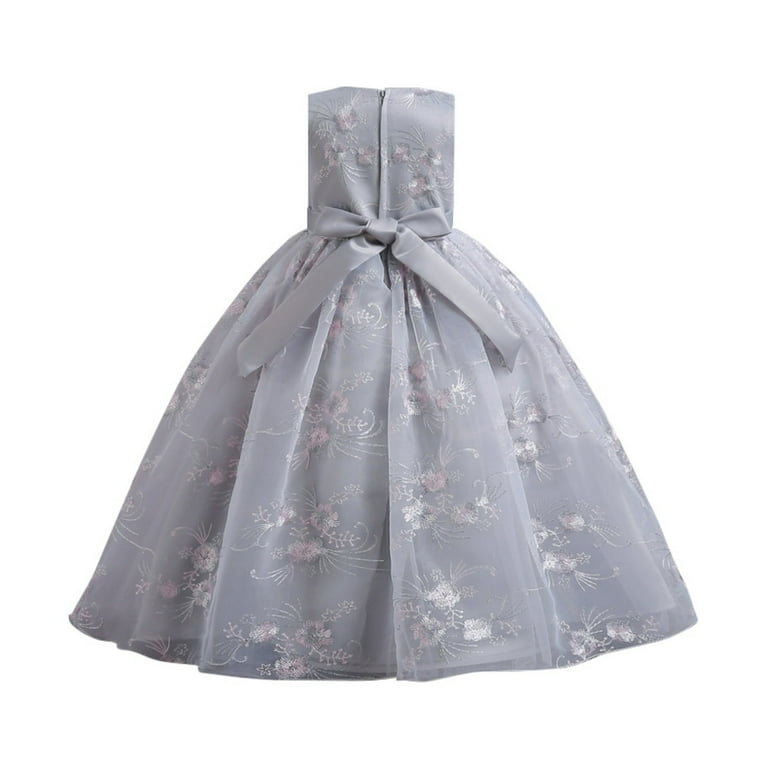 URMAGIC 3-13T Girls Sleeveless Floral Bridesmaid Wedding Maxi Dress Kids  Princess Pageant Lace Prom Ball Gown Dresses - Walmart.com