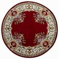 thumbnail image 4 of Rugsotic Carpets Hand Tufted Wool Eco-Friendly Area Rugs - 5'6''x5'6'', Round, Red White, Modern Contemporary Design, High Pile Handmade Anti Skid Rugs for Living Room, Bed Room (K04031), 4 of 5