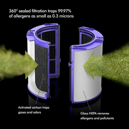 Dyson - PH01 Pure Humidify + Cool Smart Tower Humidifier & Air Purifier - Black/Nickel
