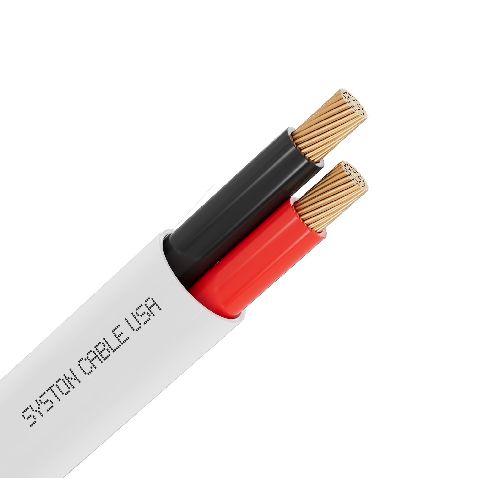 SYSTON 18/2 Fire Security Burglar Station Sound Alarm Control Cable Wire, Plenum-Rated CMP/CL3P Unshielded Copper Stranded UL/ETL,UV Resistant RoHS for Indoor/Outdoor Low Voltage Applications Use