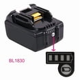 thumbnail image 2 of 10PCS Battery Level Indicator Label Battery Capacity Light Sticker Button Decal for BL1830 BL1430 18V Lithium Battery, 2 of 6