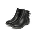 thumbnail image 5 of Women Leatherette Round Toe Zip Belted Ankle Bootie DC97, 5 of 5
