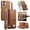 Brown, variant on Wallet Case for iPhone 16 with Credit Card Holder & Wrist Hand Strap & Zipper Pocket, Magnetic Clasp PU Leather Shockproof Flip Kickstand Protective Cover for iPhone 16, Khaki