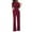 Wine, variant on Womens Clothes Clearance asdoklhq Womens Jumpsuits and Rompers,Solid Off Shoulder Short Sleeve With Belt Slim Jumpsuit