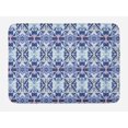 thumbnail image 1 of Ethnic Bath Mat, Geometric Inspired Elements Drawn by Hand, Plush Bathroom Decor Mat with Non Slip Backing, 29.5" X 17.5", Pale Blue Mauve, by Ambesonne, 1 of 2