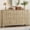 Natural, variant on IdealHouse Fluted 6 Drawer Dresser, 54" W Modern Wooden Chest of Drawers with Metal Handles, Storage Organizer for Bedroom Living Room Hallway Entryway, White