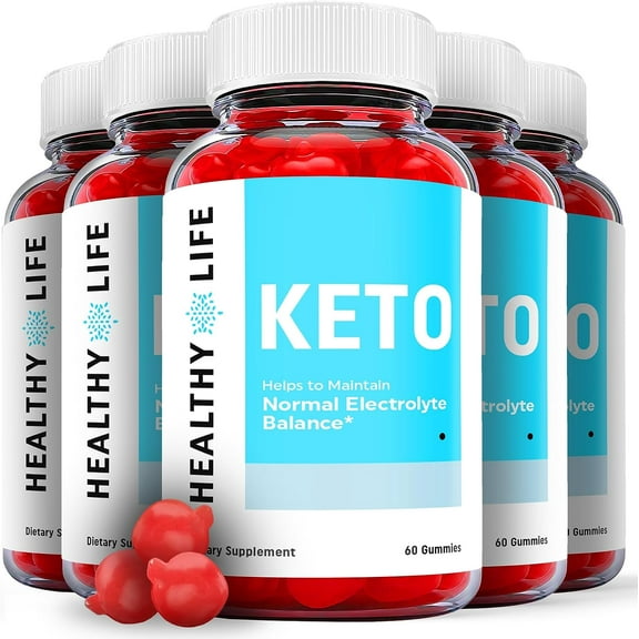 (5 Pack) Healthy Life Keto ACV Gummies - Apple Cider Vinegar Supplement for Weight Loss - Energy & Focus Boosting Dietary Supplements for Weight Management & Metabolism - Fat Burn - 300 Gummies