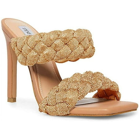 Steve Madden Kenley Bronze High Heeled Stiletto Slip-On Sandal (11, Bronze)