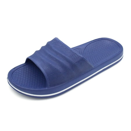 SLM Men's Slip On Flip Flop Sport Slide Sandals