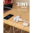 thumbnail image 4 of Cable de Alimentación DEWENWILS 0,9 m con Enchufe Plano Giratorio 360° y 3 Salidas, 4 of 7