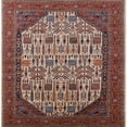 thumbnail image 1 of Ahgly Company Machine Washable Indoor Square Industrial Modern Light French Beige Brown Area Rugs, 5' Square, 1 of 7