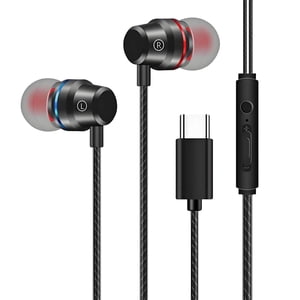 GJX Wired Headphones USB C Noise Canceling In-Ear Wired Earbuds with Microphone Volume Control USB C Wired Earbuds for Samsung iPhone Pixel
