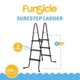 thumbnail image 3 of Funsicle 36 Inch SureStep 3 Stair Outdoor Above-Ground Swimming Pool Ladder, Black, 3 of 11