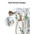 thumbnail image 5 of Fall Pumpkin Valances for Windows Green Eucalyptus Leaf Thanksgiving Kitchen Valance Curtain Rod Pocket Small Curtains for Cafe Bathroom Laundry Basement 42" x 18", 5 of 8
