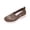 Brown, variant on Breathable Mesh Slip On Walking Shoes for Women Comfortable Flower Embroidered Middle Heels Lightweight Casual Loafers