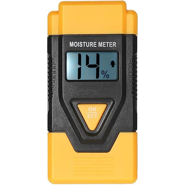 Medidor de humedad de madera de dos clavijas-Probador de humedad para construcción, material de calefacción de madera-Medidor de humedad de pared y piso Dj01,11 Afortunado Sencillez
