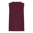 thumbnail image 4 of Cotton Linen Tank Tops for Women Summer Round Neck T Shirts Trendy Sleeveless Basic Tee Loose Fit 2025 Fashion, 4 of 5