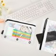 thumbnail image 4 of 2 Pack Pencil Pouch for 3 Ring Binder Smooth Zipper Folders with Pockets Clear Window Pencil Case Fox Head with Flower, 4 of 6