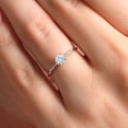 thumbnail image 5 of Gem Stone King 10K Yellow Gold White Moissanite and White Lab Grown Diamond Engagement Ring for Women (0.28 Cttw, Round 4MM, Gemstone Birthstone, Size 7), 5 of 5