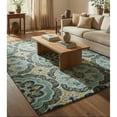 thumbnail image 2 of Ox Bay Emily 7'9" x 9'9" Green Floral Medallion Indoor Area Rug, 2 of 10