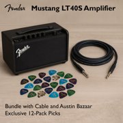 Fender Mustang LT40S Amplifier Bundle with Instrument Cable and 12-Pack Picks