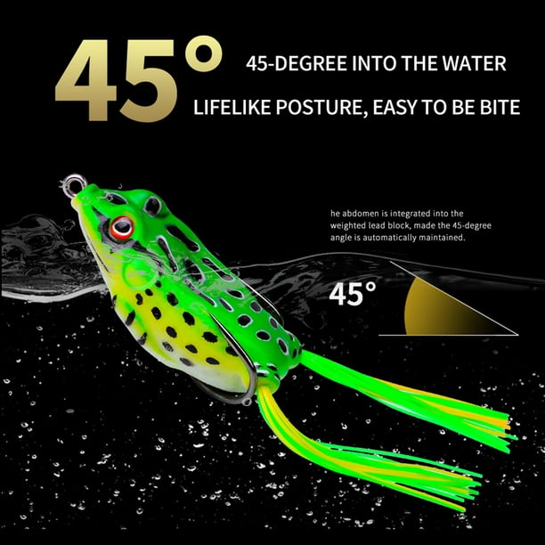 Leadingstar Thunder Frog Fishing Lure Lifelike Swimming Artificial Soft Bait With Double Hide Hook Fishing Gear Accessory Other 5g/4.3cm
