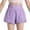 Purple, variant on AJGRHE Girls Athletic Shorts with Zipper Pockets Mesh Liner High Elastic Waisted Swim Trunk Volleyball Tennis Gym Sports Shorts 10-11 Years White