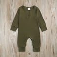 thumbnail image 2 of Girls Boys Solid Color Jumpsuit Spring and Autumn Long-Sleeved Clothes Set Girls Newborn Baby Jumpsuit 0-24M, 2 of 8