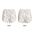 thumbnail image 6 of Goofa Vintage Stylized White Color Printed Women 2 in 1 Running Shorts,Quick Dry Athletic Workout Shorts,High Waisted Athletic Shorts with Liner Pockets-X-Large, 6 of 9