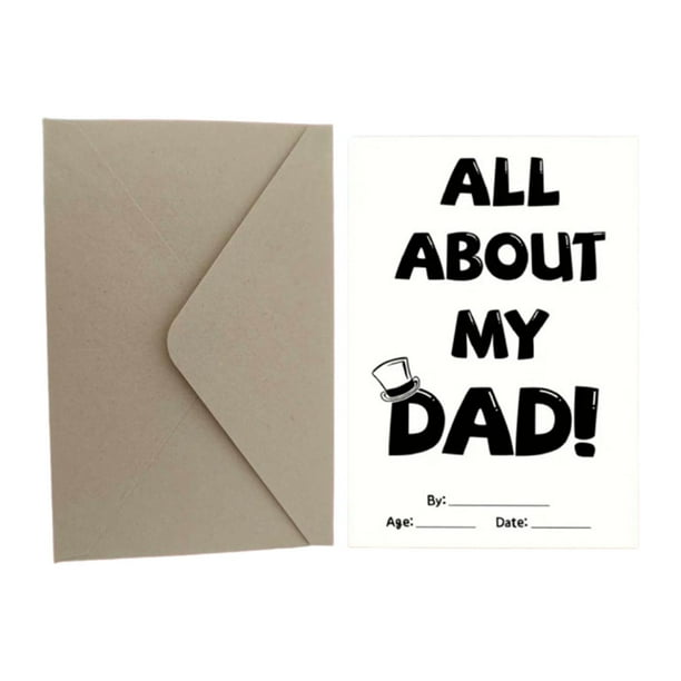 Tarjeta del Día del Padre con sobre, manualidades DIY, aniversario, agradecimiento, regalo de cumpleaños, tarjeta de felicitación para papá, él,